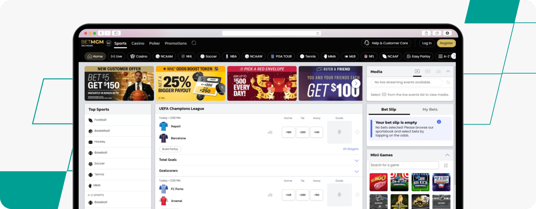 betmgm app desktop screenshot